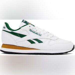 REEBOK CLASSICS
White & Green Classic Leather Sneakers